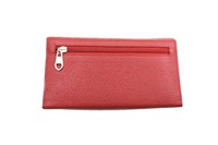 Dompet wanita motif Croco merah kulit asli dompet Flap dapat disesuaikan dengan slot kartu pribadi bergaya penutup Magnet
