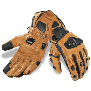Genuine Leather Full Gauntlet Motorbike Street Riding Gloves Knuckle Protection Auto Racing Wear Sports Gloves For Unisex - Product Image 1