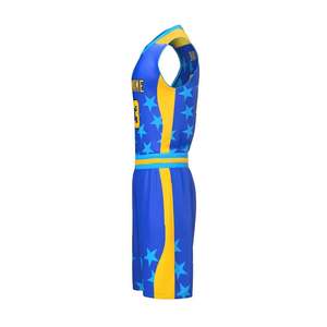 Camiseta de baloncesto de tela bordada sublimada de gran venta, camisetas de baloncesto reversibles de baloncesto de secado rápido, uniforme - Product Image 6