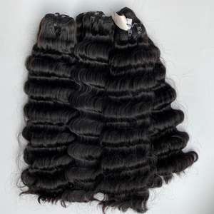 Pelo chino virgen de Vietnam, cuerpo negro Natural, ONDA DE AGUA, máquina de ondas profundas, extensiones de cabello de trama doble, estilo suelto, humano - Product Image 6