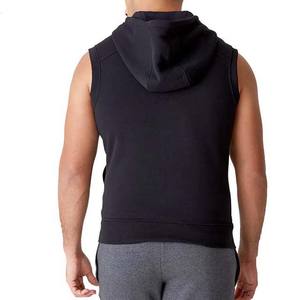 Camiseta sin mangas informal con capucha para hombre, chaleco deportivo sin mangas de Color sólido, camiseta de entrenamiento para gimnasio, Sudadera con capucha y cremallera transpirable de talla grande 2025 - Product Image 6