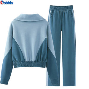 Ensembles de sweat-shirts à capuche surdimensionnés personnalisés pour femmes, sweat-shirt uni de haute qualité, broderie, épaules tombantes, vêtements d'hiver, survêtements - Product Image 4