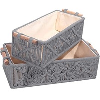 Hot Selling Product Macrame Opvouwbare Vruchten Opbergmand Keuken Groente Opberghouder Eettafel Decoratieve Mand
