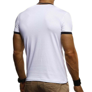 Hauts de jogging de sport pour hommes Casual Muscle Jogger Slim Fit Summer V Neck T-shirts - Product Image 3