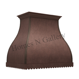 Hotte de cuisine intelligente personnalisée, nouvelle gamme, traditionnelle, attrayante, faite à la main, murale, en acier inoxydable et cuivre, surface lisse - Product Image 5