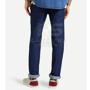 Pantalons en jean classiques pour hommes personnalisés, couleur unie, à porter tous les jours, pantalons en jean tendance pour hommes, pantalons en jean de haute qualité pour hommes - Product Image 2