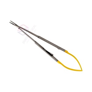 Pinces chirurgicales droites durables en acier inoxydable avec porte-aiguille micro électrique semi-orné et matériaux plastiques et métalliques - Product Image 1