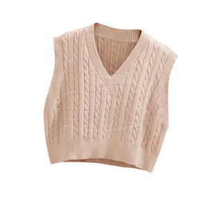 Latest Style Casual <b>Women</b> Cropped <b>Knitted</b> <b>Vest</b> Comfortable Best Price <b>Women</b> Cropped <b>Knitted</b> <b>Vest</b> - Product Image 1