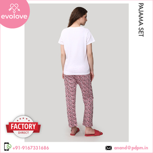 100% conjunto de ropa de dormir de algodón para mujer Exporter's Ready Bk Sto Plus Size 2 piezas Pama para mujer XS para la temporada de primavera Loge Wear - Product Image 6
