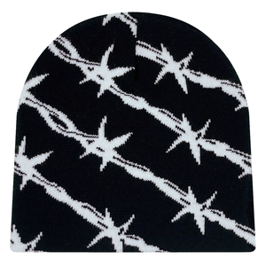 Wholesale OEM ODM Custom Logo Jacquard Knit 100% Acrylic Y2K Style Unisex Winter <b>Beanie</b> Travel <b>Streetwear</b> - Product Image 5