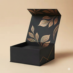 Factory Wholesale Custom Flip Cover Clothes <b>Shoes</b> Packaging Rigid Cardboard Magnetic Closure Matt Lamination Embossing Sponge - Product Image 4