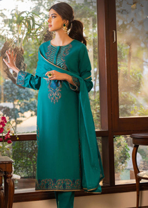 Vente en gros de tailleur pakistanais Maxi imprimé pour femmes chemise de pelouse Dupatta et pantalon avec dentelle et décorations de boutons en diamant - Product Image 4