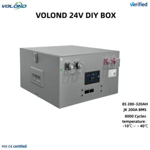 Boîtier de batterie au phosphate de fer de lithium VOLOND DIY 24V 8S 25.6V LiFePO4 280Ah 300Ah Kit de stockage solaire Lifepo4 - Product Image 1
