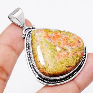 Top qualité naturel Unakite haute poli Cabochon pendentif en pierres précieuses en vrac pour les femmes bijoux personnalisés en gros fabrique - Product Image 2