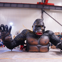 Gorille Animatronique Électrique d'Intérieur Réaliste en Métal pour Parc d'Aventures, Jardin, Centre Commercial, Aéroport, Garderie