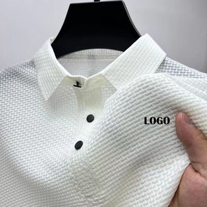 Polo de Algodón para Hombre, Venta al Por Mayor Personalizada OEM, Tejido Transpirable, Estilo Casual, Manga Corta Tejida, Diseño Liso, Largo Regular - Product Image 1