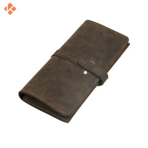 Cartera larga de cuero de lujo para hombre con cierre abierto Estuche para tarjetas con forro de poliéster y bolsa de viaje Regalo para él - Product Image 2