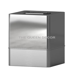 Caja de pañuelos de metal chapado en oro de acero inoxidable cepillado, decorativa para mesa de comedor, para hostelería, hogares, hoteles, restaurantes, decoración Queen - Product Image 6