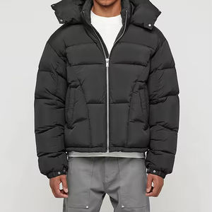 Veste en duvet d'hiver avec logo personnalisé, conception par sublimation, veste en duvet de canard de haute qualité, veste polaire d'extérieur surdimensionnée et ample pour hommes - Product Image 1