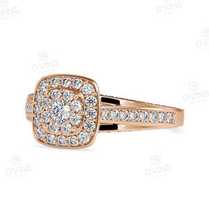 For GIA Certified VVS Natural Diamond 10K/14K Gold Hip Hop Ring for Wedding Anniversary & Parties-Classic Rounded Design - Product Image 3