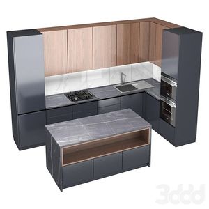 Sanyang Modern Particle Board Frameless RTA Wood Designer Solid Wood <b>Melamine</b> Kitchen Cabinets Complete <b>Sets</b> - Product Image 5
