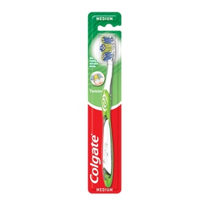 Brosse à dents jetable en nylon à poils moyens avec manche en caoutchouc confortable pour usage domestique adulte |   Exportation en gros - Product Image 4