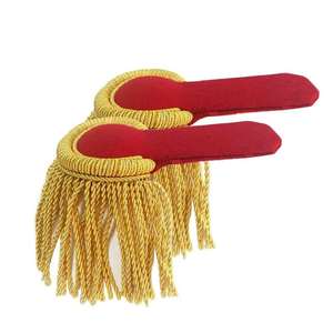 Épaulettes en viscose 2025 avec franges dorées, accessoires de décoration pour uniforme de cérémonie - Product Image 3
