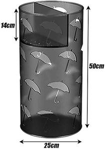 Porte-parapluie rond en métal Porte-parapluie de couloir Porte-parapluie debout pour la décoration de bureau à domicile, blanc - Product Image 4