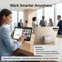 Tablet Empresarial de 10.1 Pulgadas, Android 16 Versión Global, Octa Core, 16GB RAM, 256GB ROM, 5G WiFi, Tablet de Oficina para Trabajo y Productividad