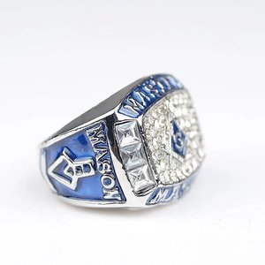 Vente en gros 2025 Master Mason Blue Lodge Ring-Bague maçonnique bleue maçonnique en argent sterling massif avec service OEM - Product Image 2