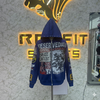 Sweat à capuche zippé jaune printemps de qualité supérieure à prix abordable, veste à strass, effet délavé vintage, 100 % coton molletonné pour homme