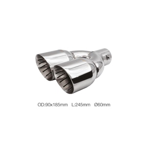Double borne de connexion ronde inclinée en acier inoxydable de 60 mm - Product Image 1