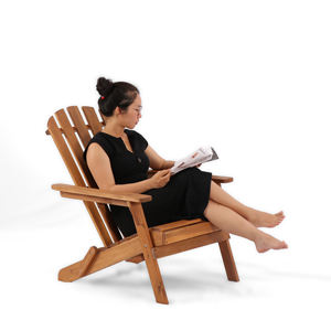 Chaise Adirondack Pazidom avec larges accoudoirs, angle d'assise relaxant et structure durable pour un confort en extérieur - Product Image 5