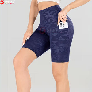 Pantalones Cortos Deportivos de Compresión para Mujer al Por Mayor, Precio OEM, Logotipo Personalizado, Pantalones Cortos de Yoga y Gimnasio, Alta Transpirabilidad - Product Image 3