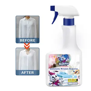 Spray anti-estático para remoção de eletricidade, spray multifuncional rápido, estático para remoção de roupas, colcha e rugas, spray portátil doméstico