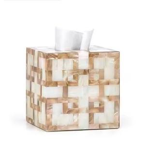 Boîte de mouchoirs en nacre fabriquée à la main indienne de haute qualité Design d'artisanat de luxe décoratif de qualité supérieure au prix de gros commande en gros - Product Image 3