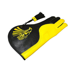 Gant de fauconnerie double épaisseur Peau de veau doublée de manchette contrastée gants de faucon faucon gants d'oiseau de meilleure qualité - Product Image 1