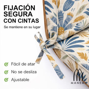 Garden Chair <b>Cushions</b> 120x55x8cm Comfortable Outdoor Pillows & <b>Cushions</b> Lightly Water Repellent Fastening Straps Foam Filling - Product Image 5