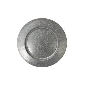 Plato de Servir Redondo de Hierro Galvanizado con Acabado Gris para Decoración de Mesa de Comedor en Bodas y Hogar - Product Image 1