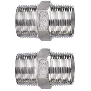 Pezón hexagonal NPT de 3 pulgadas 80NB Clase 3000 A105 Chapado en zinc | Accesorio de tubería de acero al carbono forjado con longitud total de 78mm - Product Image 4