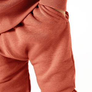 2025 à la mode deux pièces surdimensionné enfants survêtement ensemble/en gros solide plaine hiver personnaliser Logo unisexe enfants survêtement ensembles - Product Image 3