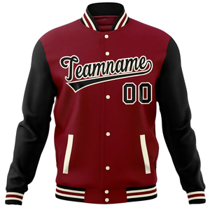 OEM Custom Wholesale Baseball Winter Quilted Canvas Varsity Jackets Unisex <b>Stand</b> Collar Front Logo Custom Logo - Product Image 3