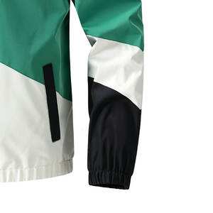 Hombres Hip Hop Streetwear Chaqueta Abrigo Color Block Patchwork Doble Cremallera Chaqueta Cortavientos Chaqueta de chándal de gran tamaño para hombre - Product Image 5