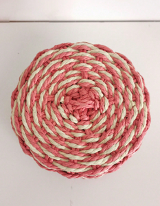 สินค้าขายดี - ตะกร้าเก็บของสีชมพูน่ารัก ตะกร้าหวายทะเล ผลิตจากโรงงาน ผลิตภัณฑ์ขายดี ผลิตในเวียดนาม - Product Image 5