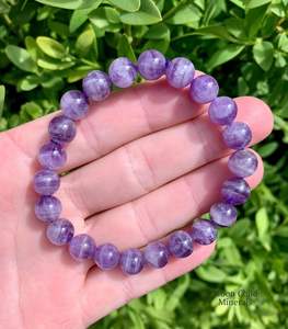 Premium Quality 23 Beads Natural Stone Amethyst Gemstone <b>Bracelets</b> Stone Jewelry For Daily Wear and <b>Healing</b> Meditation Reiki - Product Image 4