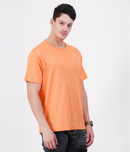 T-shirt pour hommes en coton organique haute densité coupe ample épaule tombante 180gsm 200gsm à manches courtes solide décontracté personnalisé lavage principal - Product Image 1