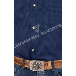 เสื้อเชิ้ตผ้าคอตตอนแขนยาวสำหรับผู้ชาย, เสื้อคอตต้อน100% สบายสบายคอปิดติดกระดุมสำหรับฤดูร้อน - Product Image 4