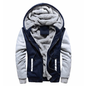 Venta al por mayor 2025 Chaqueta de lana polar para hombre Chaqueta larga de invierno de alta calidad con capucha Forro suave Sudaderas con capucha de talla grande - Product Image 3