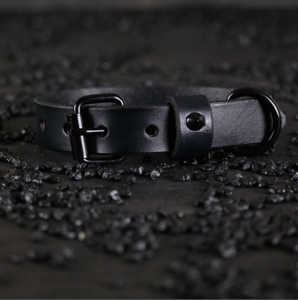 Collier de chien en cuir classique. Style vintage. 1 pouce de large. Collier de chien de chien brun antique pour lévrier et Whippet - Product Image 4