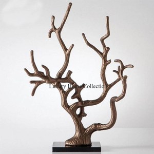 <b>Tree</b> Shape Designer Sculpture Silver Color Aluminium Casted Decorative <b>Tabletop</b> Office and Home Decorative Accessories Supplies - Product Image 4